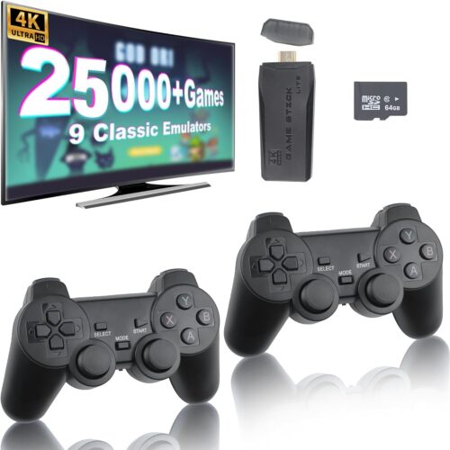 Wireless Retro Game Console with 25,000+ Games & 9 Emulators Built in