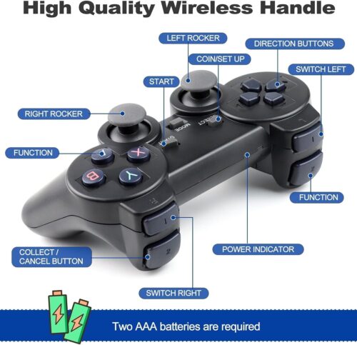 Wireless Retro Game Console with 25,000+ Games & 9 Emulators Built in
