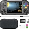 XU Mini M Retro Game Console, 2.8" IPS Screen, 128GB Card, Linux System, TV Output, 2600mAh Battery - Black