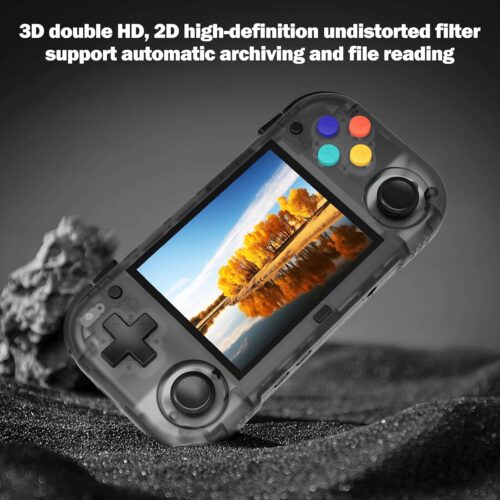 XU Mini M Retro Game Console, 2.8" IPS Screen, 128GB Card, Linux System, TV Output, 2600mAh Battery - Black