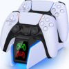 PS5 Dualsense Controller Charger Station with LED Light Dual Stand