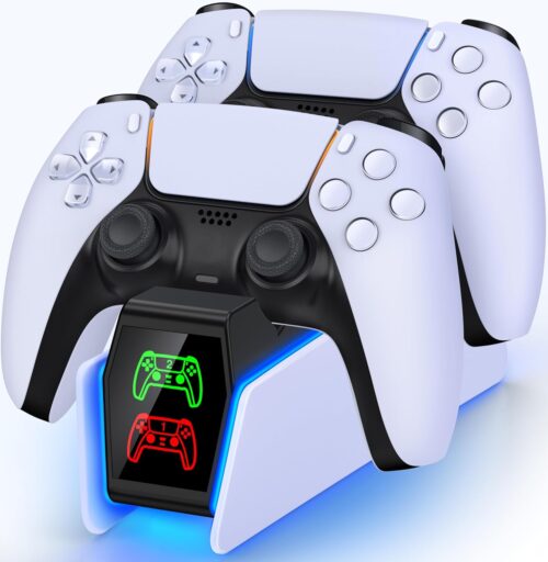 PS5 Dualsense Controller Charger Station with LED Light Dual Stand