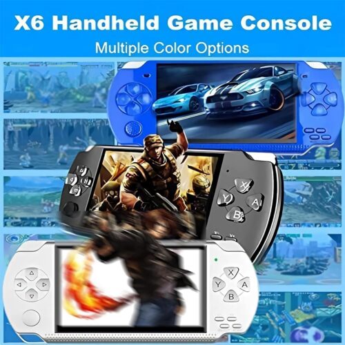 Handheld Game Console with 1200 Games, 4.3’’ HD Screen, Dual Joystick, TV Output (Blue)