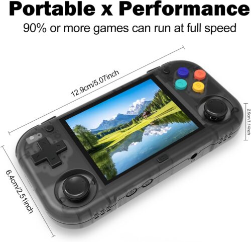 XU Mini M Retro Game Console, 2.8" IPS Screen, 128GB Card, Linux System, TV Output, 2600mAh Battery - Black