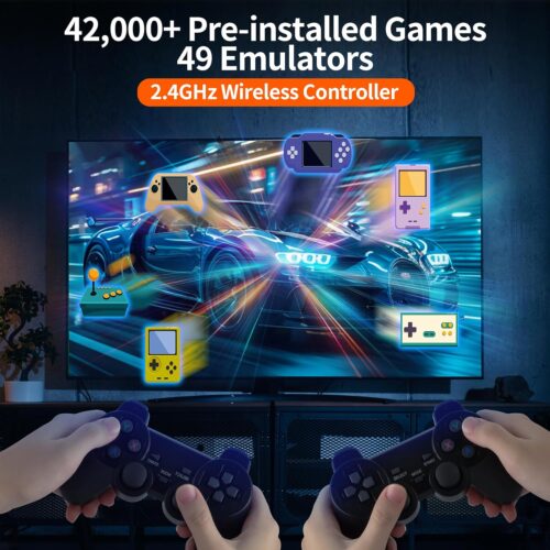 Wireless Retro Game Console Stick, 4K Plug & Play TV Video Game Stick