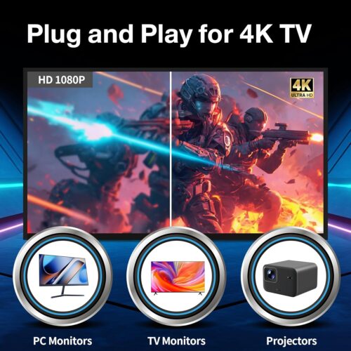 Wireless Retro Game Console Stick, 4K Plug & Play TV Video Game Stick