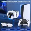 PS5 Dualsense Controller Charger Station with LED Light Dual Stand