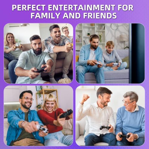 2024 Retro Game Console Stick with 4K HDMI, 19 Emulators, 20000+ Games & Dual Wireless Controllers